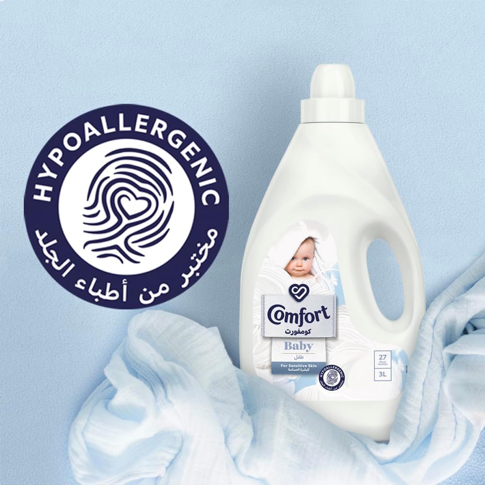 Comfort Baby Fabric Softener – Dermatologically Tested for Sensitive Skin, 3 L